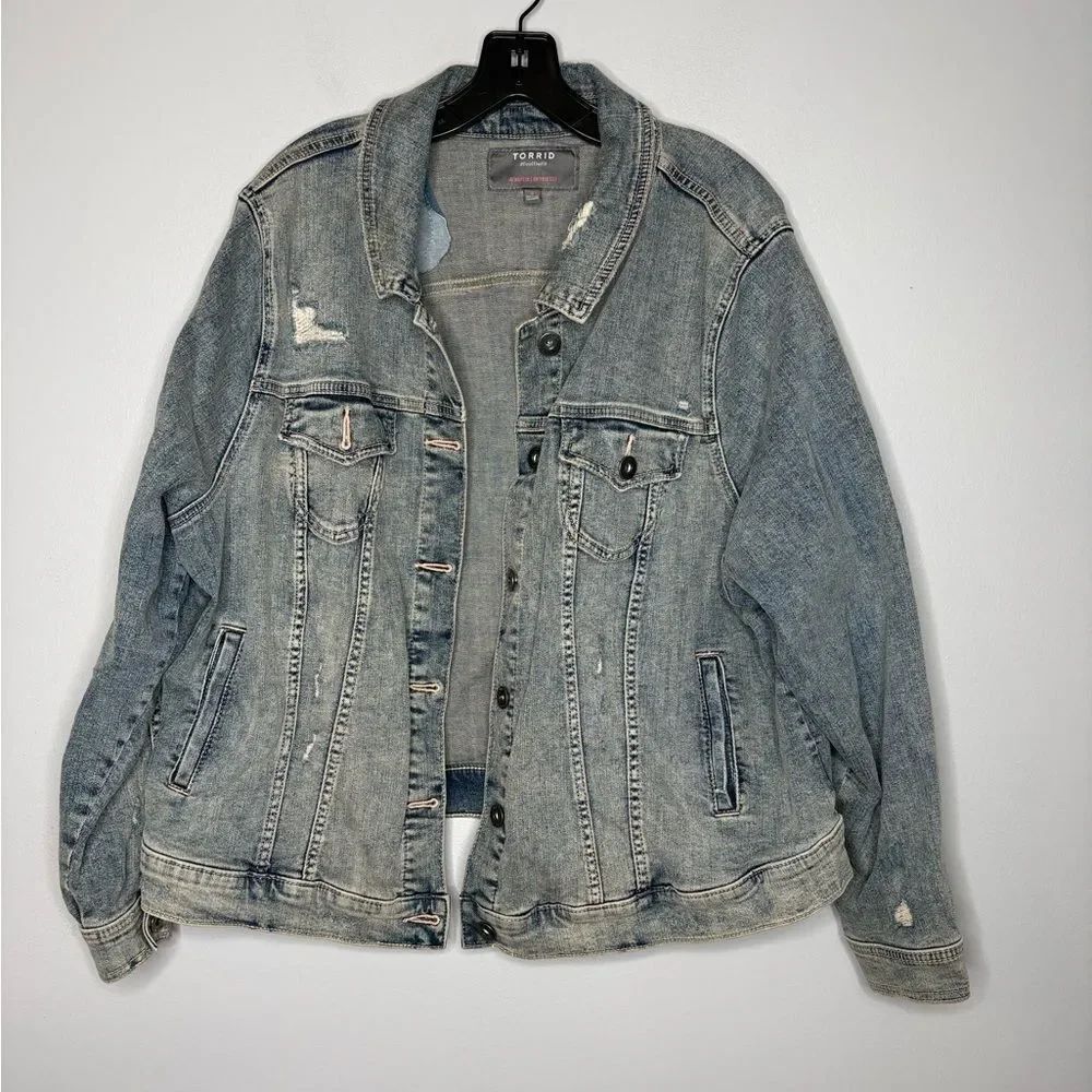 Torrid Destructed Denim Jacket